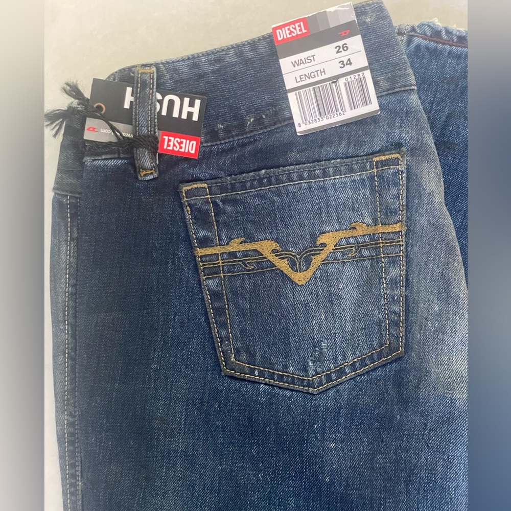 New Authentic Woman’s Diesel Jeans Hush Bootcut Low Rise Denim Size 26x34